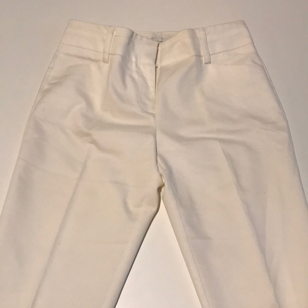 New York & Co White Stretch Trouser Pants Size 0